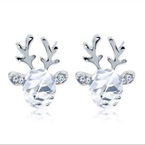 REINDEER FACETED EARRINGS-NEW